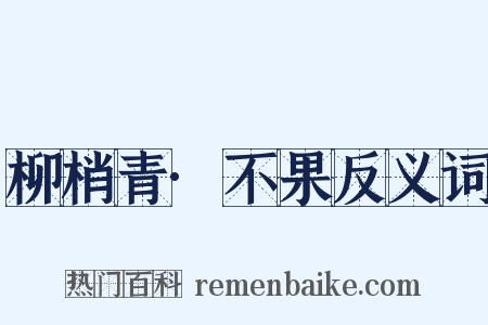 柳梢青·不果反义词是什么意思的图片